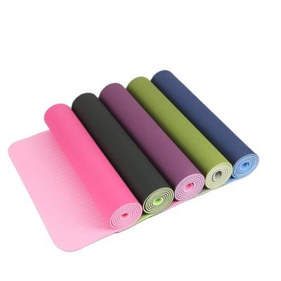 China Home Wholesale Double Side Fitness Jeule Fitness Logo 6mm Tape Custom Yoga Mat With Position Line for sale