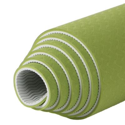 China Eco-Friendly Durable Private Label Organic Custom Tpe Yoga Mat Logo, Cheap Thick Fitness Travel Exercise Yoga Home Fitness Jeule Foldable Mat for sale