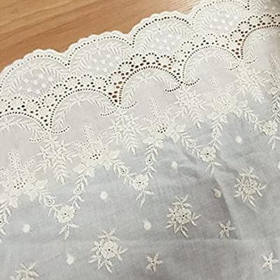 China Anti-static a variety of patterns cotton lace fabric used for clothing dress cotton fabric textile 100% cotton knit fabric lace for sale