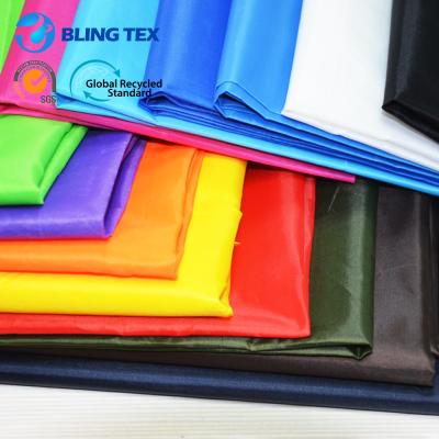 China Jiangsu China Shrink-Resistant Soft Smooth Plain Weave Silk Taffeta 240t Polyester Taffeta Fabric For Scratching Garments for sale