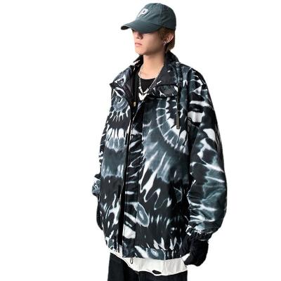 China Wholesale QUICK DRY top popular personality irregular logo spring yarn tie-dye men's streetwear loose hoodie for sale