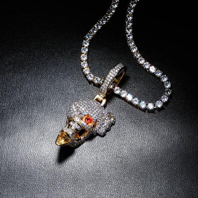 China Hiphop Zircon Gorilla Skull Wallet Iced Zircon Hip Hop Pendant Hip Hop Jewelry For Women Men for sale