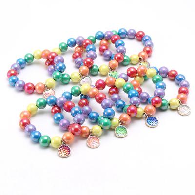 China 2012 New Fashion Cute Colors 10 Colors Beads Kids Acrylic Jewelry Bracelet For Girls for sale