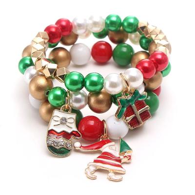 China 2021 New Arrival Cute Christmas Bracelets For Kids Cute Bracelet Accessories DIY Gift For Girls for sale