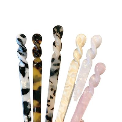 China Hot Selling Popular Resin Gray Hair Sticks Hairpin For Women Girls for sale