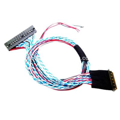 China Conductores de cobre OEM ODM ensamblaje de cable LVDS compatible con RoHS para LCD de 30 pines y 40 pines en venta