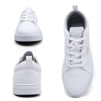 China Fashion Trend Manufacturer Latest Sport Breathable Leather Made White Flat Sneakers Black Men Women Sports Shoes for sale