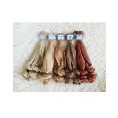 China Mini Toy Cheap High Quality Synthetic Fiber Wigs Hair Weft For Dolls for sale