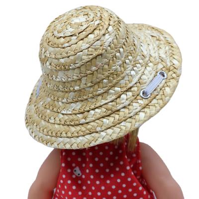 China Mini Toy Cheap Natural Color Cute Mini Straw Hats For Pet Dog and Cat for sale