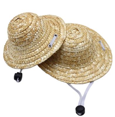 China Mexican Party Stocked Straw Hat For Dog Cute Toy Pet Small Mini Straw Hat for sale