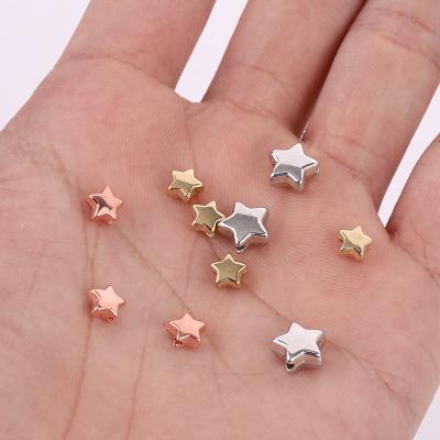 China CCB Plastic Jewelry Accessories ABS Plastic Diy Five-pointed Star Electroplating Pendant For Bracelet Necklace Anklet Chain Accessories for sale