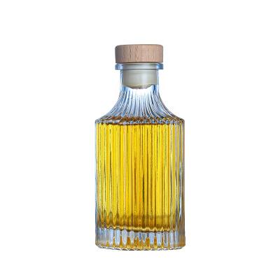 China Wholesale 100ml 150ml 250ml Beverage Fruit Wine Bottle Empty Bottle Glass Bottle With Wooden Lid for sale