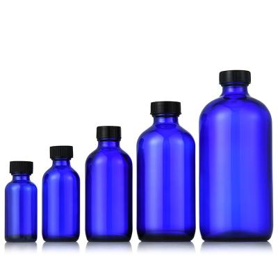 China 30ml 60ml 120ml 230ml 480ml 1000ml Personal Care Spray Cobalt Blue Glass Empty Pump Bottle for sale