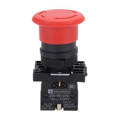 China XB2-ES542 22mm Red Mushroom Emergency Stop Push Button Switch OR XB2-ES542 for sale