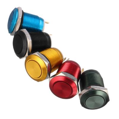 China (ON) Momentary Car OFF- 2 Pins 12mm Stainless Steel 3A Momentary Push Button Switch Kit ON for sale