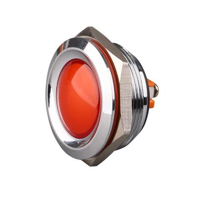 China Signal 5-24V220V white yellow green-blue red-light LAMBOO blue waterproof metal indicator light 16/19/22/25mm for sale