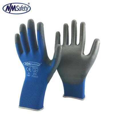 China NMSAFETY 13 PU Sensitivity Glove DMF Free Shipping Flexible Free Shipping Nylon Coated Coated Safety Gloves Flexible Free Type for sale