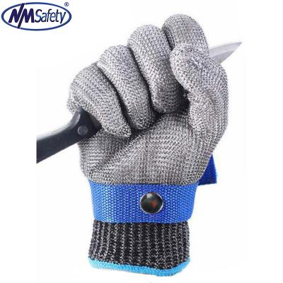 China NMSafety 100% Anti-cut Stainless Steel Butcher Protect Meat Kitchen High Quality Fishing Glove for sale