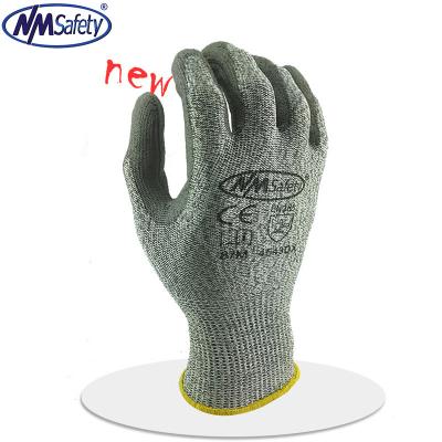 China NMSafety Anti-Slip Cut Heavy Duty Safety Protection Glove With Nylon And HPPE Coating Dipped PU Palm Working Gloves for sale