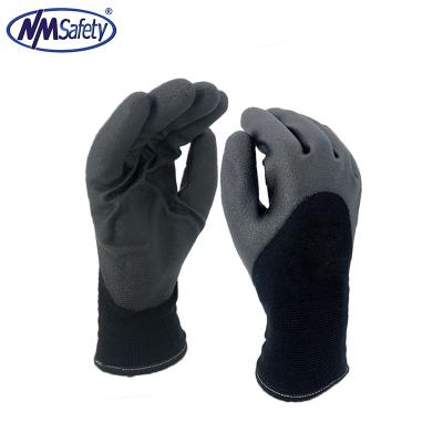 China NMsafety Nylon+acrylic nappy+PVC waterproof touch screen accessible warm glove for sale