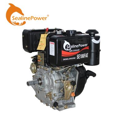 China 186F 10HP single cylinder recoil air cooled start diesel engine 186 with 10HP 186F diesel engine for irrigation for sale