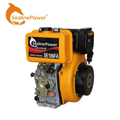 China Factory Price Electric Start 10HP Air Cooled Air Cooled Diesel Engine 186F for sale