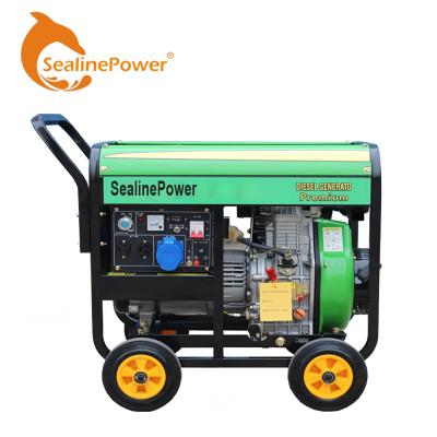 China Single-Cylinder 6KW Three-Phase Open Frame Diesel Generator With SDG8000(E) Diesel Fuel for sale