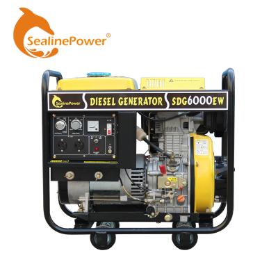 China Electric Start SDG6000(E)W Mobile Diesel Welding Generator for sale