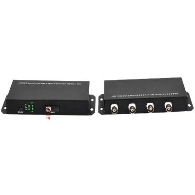 China 4Port AHD CVI TVI 2mp 1080p HD Video to Optical Fiber Multiplexer GSD-HD4V for sale