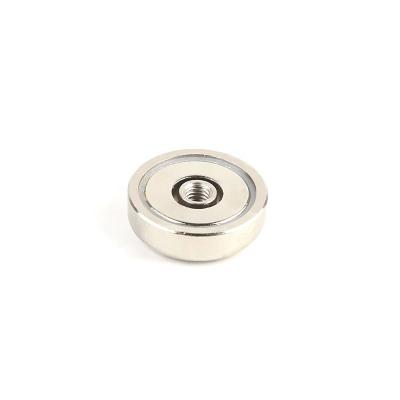 China NdFeB Internally Threaded Magnetic Cup Magnet Industrial Neodymium Pot Magnet With Deep Internal Female Threaded or Inner Screw for sale