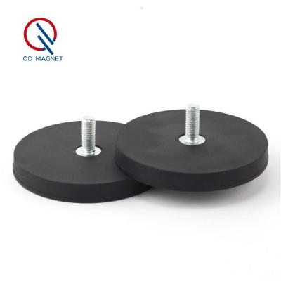 China Factory Price Industrial Neodymium Magnet Rubber Coated Magnet with 1/4-20 Female/Male Thread for sale