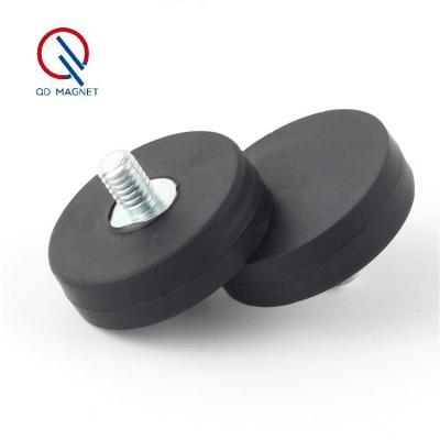 China Permanent Pot Magnet Industrial Magnet Rare Earth Base Rubber Magnet Grip Holder for sale