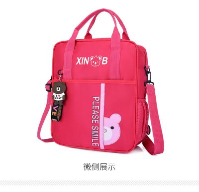 China Anti-theft Cartoon Skin Bear Printing Lovely Pure Color Primary School Backpack Children School Backpack Backpack Messenger Multimode Bag for sale