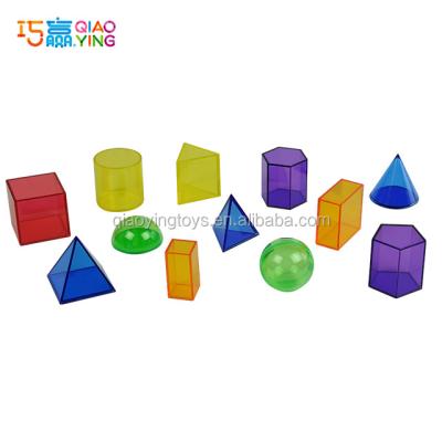 China Solid 10cm Geometric Translucent Educational Toys, Educational Children Shapes Learn Tool for sale