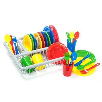 China Kitchen Toys Set 28 Piece Hotsale Plastic Dinner Set Kids Kitchen Toys for sale