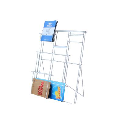 China Display Desktop Newspaper Rack Magazine Book Display Stands Shelf Rack for sale