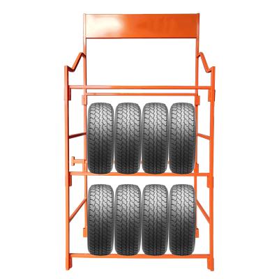 China Custom Warehouse Rack Factory Metal Car Tire Warehouse Storage Rack Car Tire Display Rack Rack for sale