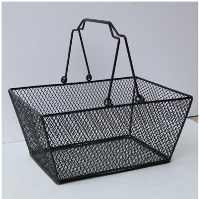 China Metal Wire Retail Shopping Basket For Cosmetic Stores 298*210*128mm for sale