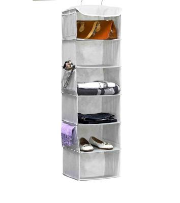 China New Family Wardrobe Cotton Slit Minimalist Fashionable Foldable Bag Wardrobe Hanging Cabinet for sale