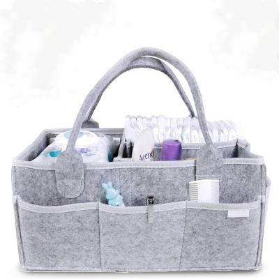 China Wholesale Fashion Foldable Diaper Bags Foldable Baby Diaper Tote Bag Felt Diaper Bag for sale