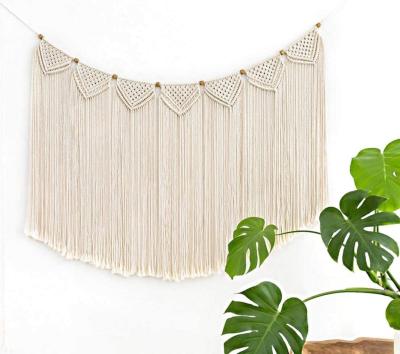 China Contemporary Home Wall Decor Macrame Wall Hanging Decor Rectangle Decorative Wall Hanging for sale