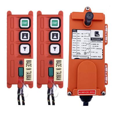 China Factory Price F21-2D Telecrane 2 Channel 12v 24v 220v 380v Double Speed ​​Crane Electric Hoist 2 Buttons Wireless Industrial Remote Control for sale