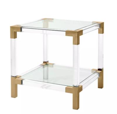 China Small regular modern acrylic end table acrylic corner table furniture for sale