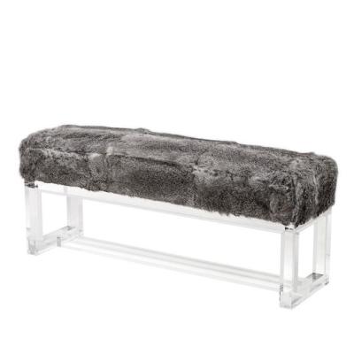 China stool home & New Arrival Design Top Clear Furniture Ottoman Acrylic Sofa Bench For Living Room for sale