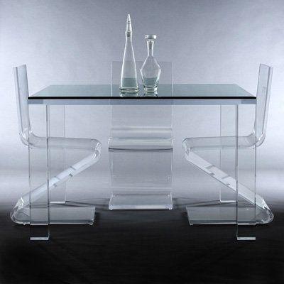 China DINING TABLE High Quality Acrylic Dining Table With Transparent Table Leg for sale