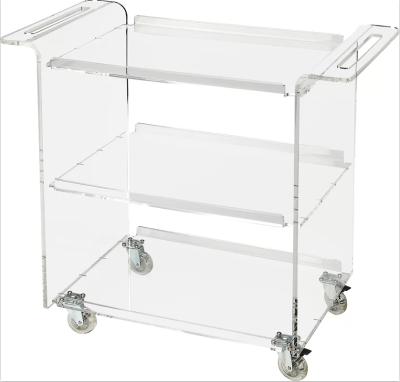 China Strong Enough / Eco - Friendly Acrylic Serving Cart All Types Of Cart For Hotel for sale