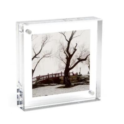 China Morden Clear Block Photo Frame Plexi Picture Frame Acrylic Block for sale