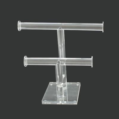 China Eco-friendly 2 Tier Acrylic Acrylic Jewelry Display Stand Bangle Display for sale