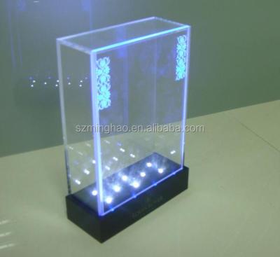 China Acrylic Lead Crystal Light Box / Acrylic Wine Display Boxes for sale