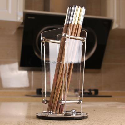 China Viable Wholesale Acrylic Kitchen Tool Spoon Flatware Fork and Flatware Organizer Holder Chopsticks Holder for sale